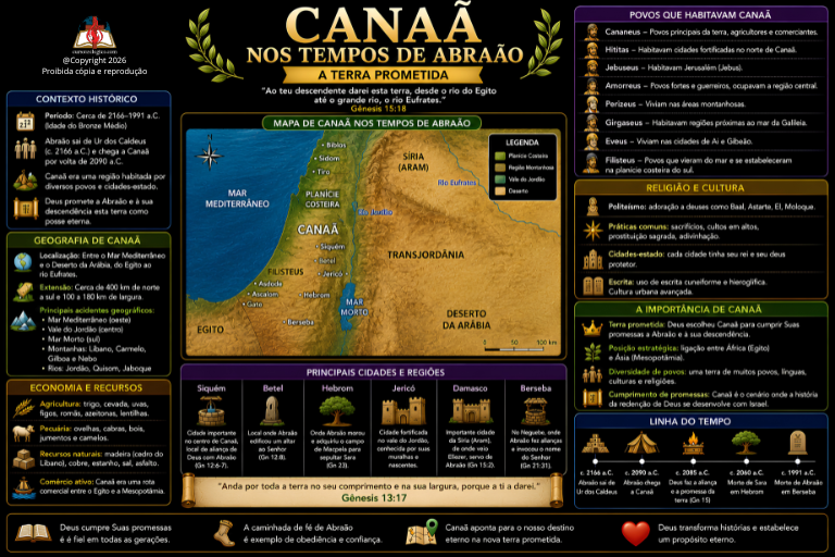 CANAÃ NOS TEMPOS DE ABRAÃO – A TERRA PROMETIDA - FUNDO PRETO - PDF