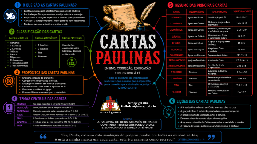 CARTAS PAULINAS – ENSINO, CORREÇÃO, EDIFICAÇÃO E INCENTIVO À FÉ - FUNDO PRETO - PDF