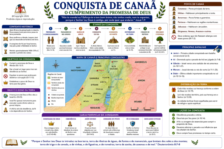 CONQUISTA DE CANAÃ – O CUMPRIMENTO DA PROMESSA DE DEUS - FUNDO BRANCO - PDF