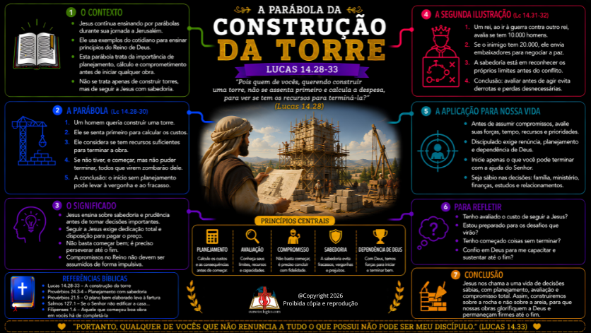 A PARÁBOLA DA CONSTRUÇÃO DA TORRE - FUNDO PRETO - PDF