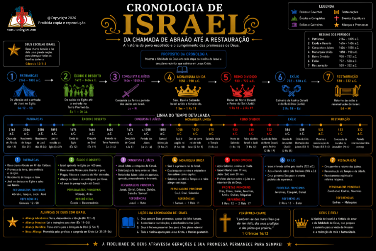 CRONOLOGIA DE ISRAEL – DA CHAMADA DE ABRAÃO À RESTAURAÇÃO - FUNDO PRETO - PDF
