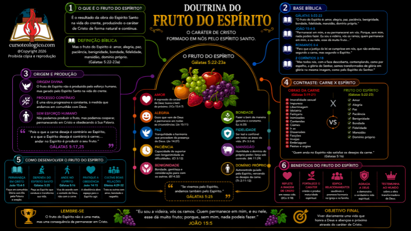 DOUTRINA DO FRUTO DO ESPÍRITO - FUNDO PRETO - PDF